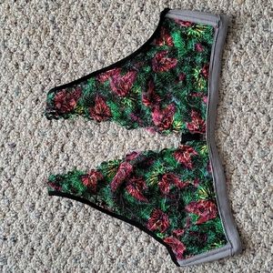 Floral colorful lace bralette